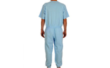 Görseli galeri görüntüleyiciye yükleyin, Caretex EH-003 Alzheimer ve Demans Hastaları İçin Bacak Fermuarlı Erkek Hasta Bakım Tulumu