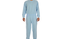 Görseli galeri görüntüleyiciye yükleyin, Caretex EH-30 Alzheimer ve Demans Hastaları İçin Sırt ve Bacak Fermuarlı Erkek Hasta Bakım Tulumu