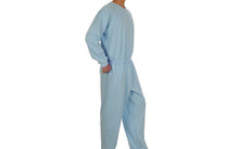 Görseli galeri görüntüleyiciye yükleyin, Caretex EH-30 Alzheimer ve Demans Hastaları İçin Sırt ve Bacak Fermuarlı Erkek Hasta Bakım Tulumu