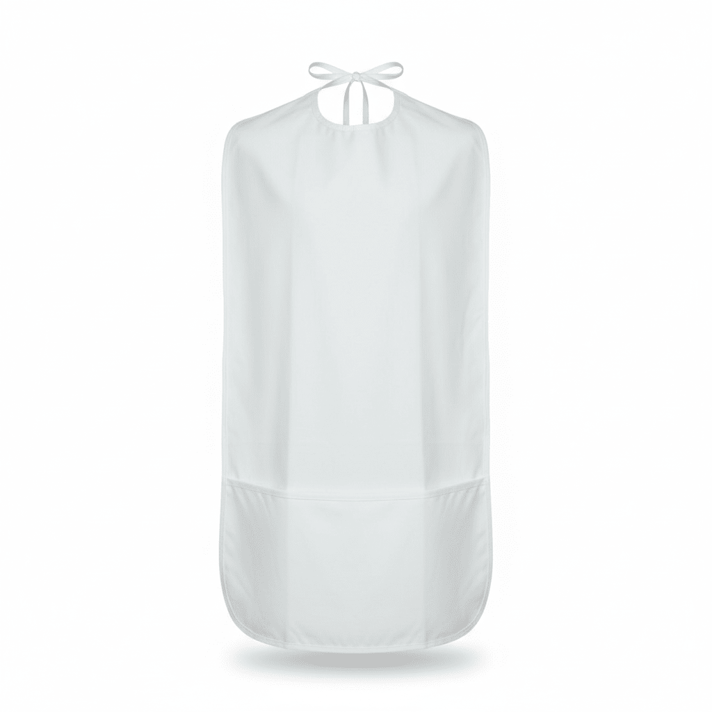 Caretex Caress C110 Yıkanabilir, Sıvı Geçirmez, Bağcıklı ve Cepli Yetişkin Yemek Önlüğü  - Medtex by Texmart