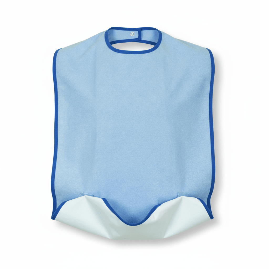 Caretex Caress G885 Yıkanabilir, Sıvı Geçirmez, Çıtçıtlı ve Cepli Yetişkin Yemek Önlüğü - Medtex by Texmart