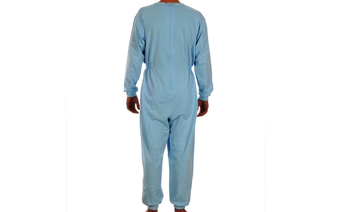 Caretex EHL 5&EH 04 Alzheimer ve Demans Hastaları İçin Sırt Fermuarlı Erkek Hasta Bakım Tulumu - Medtex by Texmart