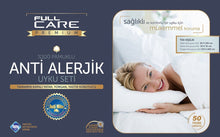 Load image into Gallery viewer, Caretex FullCare Premium %100 Pamuklu, Antialerjik ve Sıvı Geçirmez Uyku Seti - Medtex by Texmart
